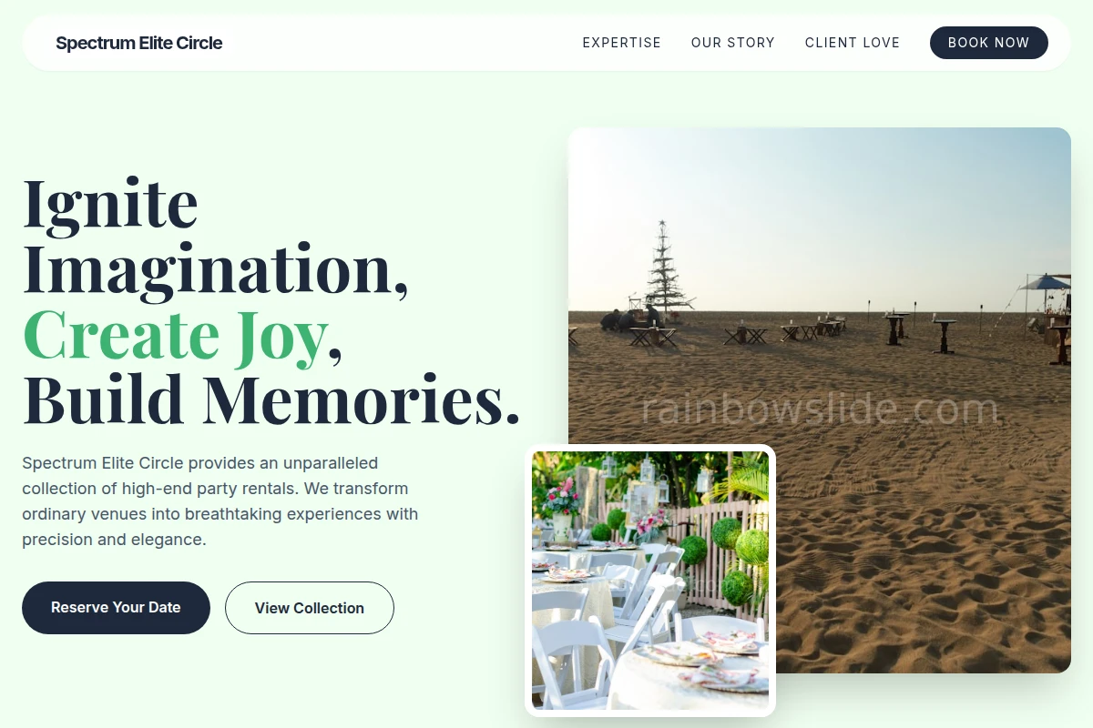 Booking Party Rentals
